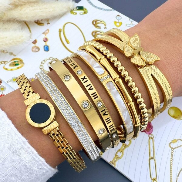 non fading, 18k gold plated bracelets 