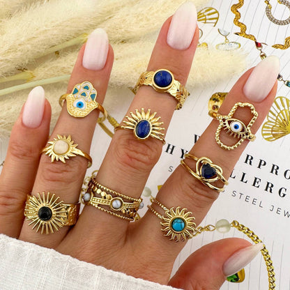 Heart Ring, 18K Gold Plated Steel