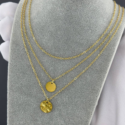 Necklace, 18K Gold Plated Steel
