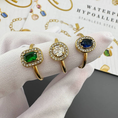 Ring, 18K Gold Plated Steel