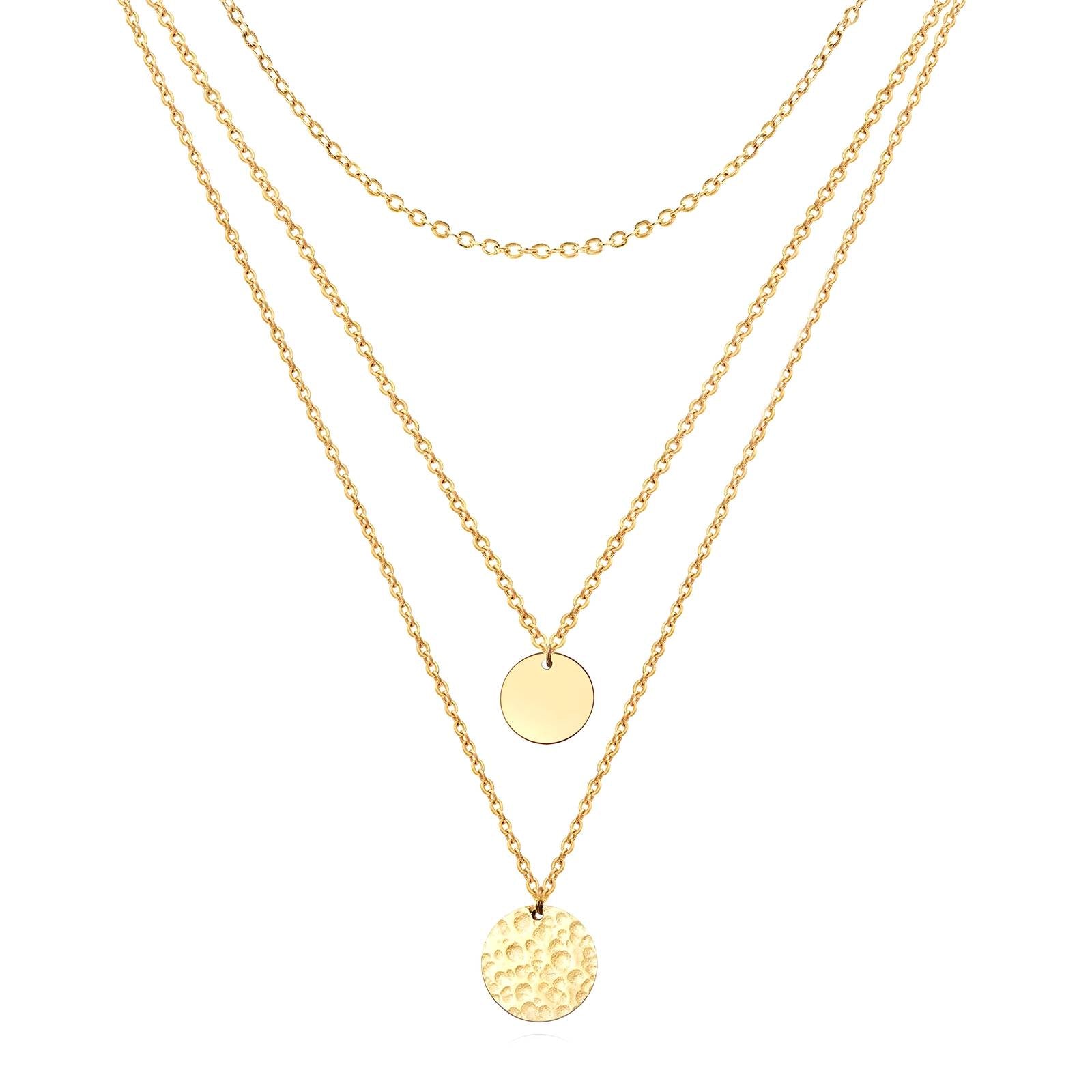 Necklace, 18K Gold Plated Steel