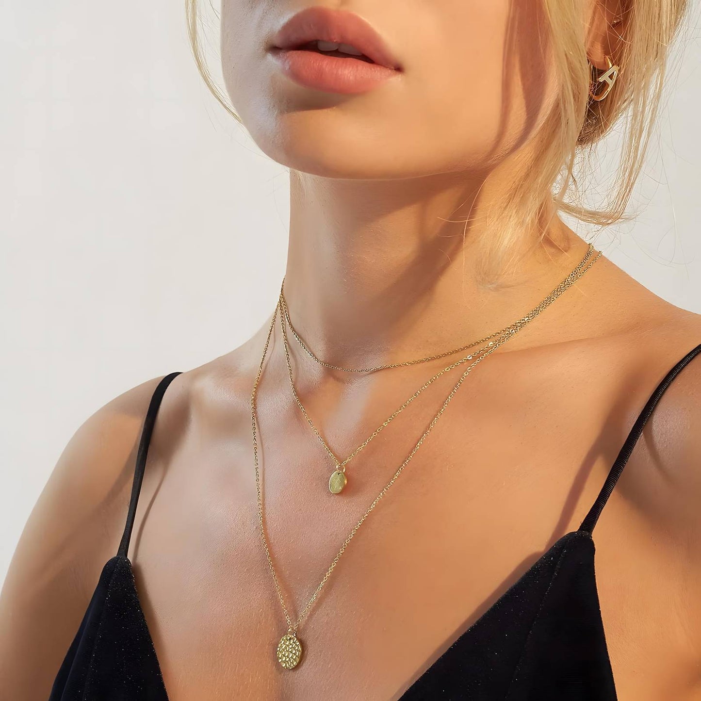 Necklace, 18K Gold Plated Steel
