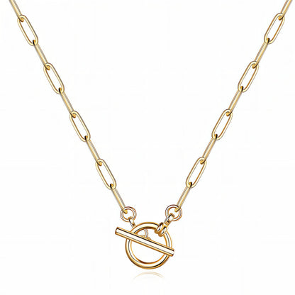 Necklace, 18K Gold Plated Steel