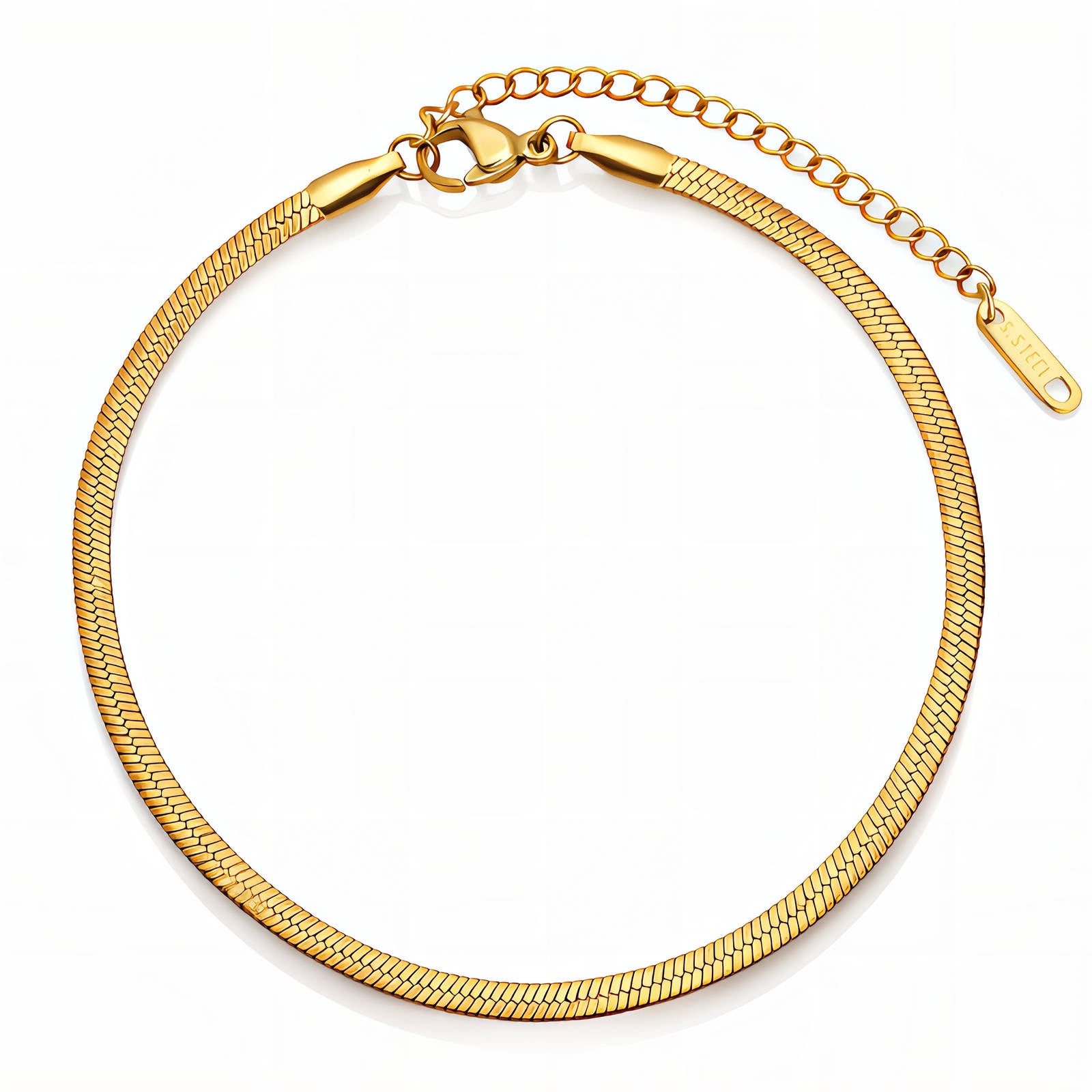 Bracelet, 18K Gold Plated Steel