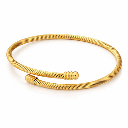 Bracelet, 18K Gold Plated Steel