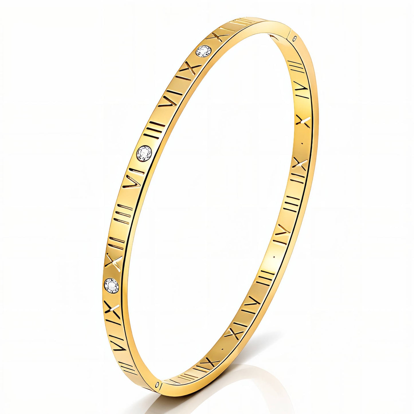 Bracelet, 18K Gold Plated Steel