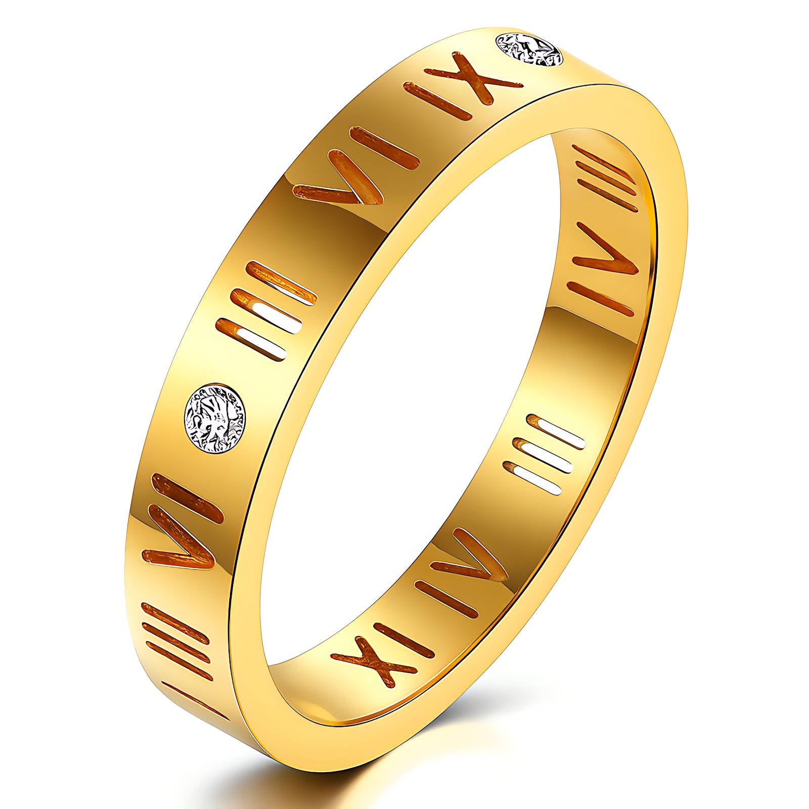 Ring, 18K Gold Plated Steel