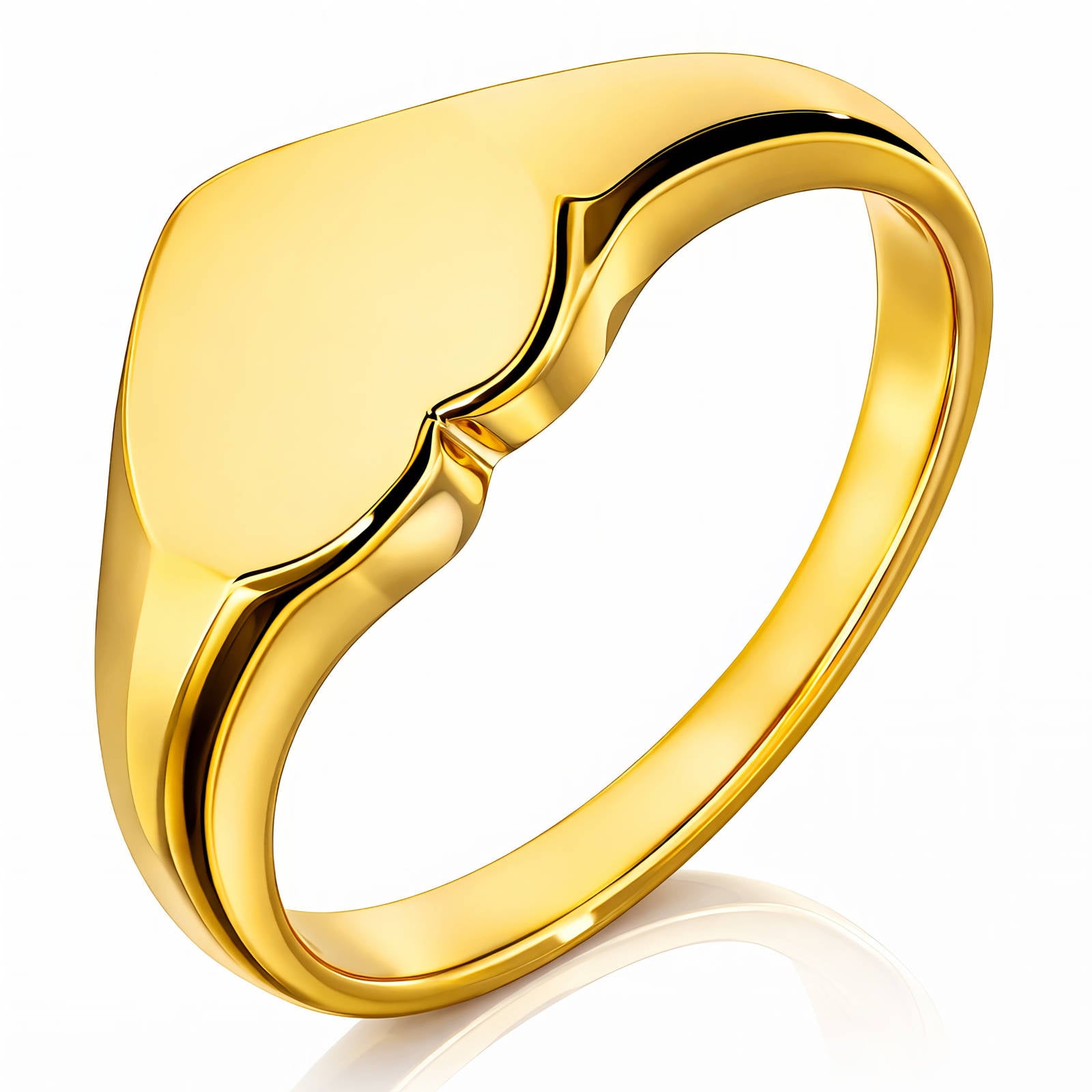 Heart Ring, 18K Gold Plated Steel